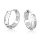 Chic 15mm Roman Numerals Hoop Earrings